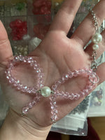 pink ribbon necklace