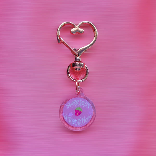 sweetest disposition keychain