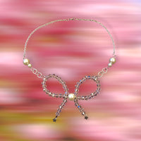 pink ribbon necklace